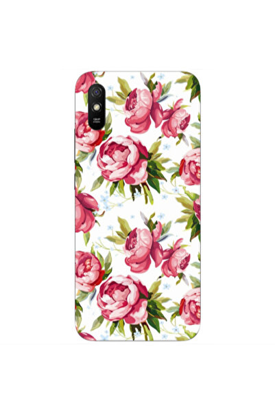 Other Xiaomi Redmi 9A Pink Roses Transparent Silicone TPU Θήκη