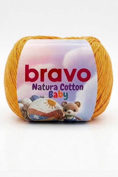 Bravo Natura Cotton Baby %100 Pamuk Amigurumi, Punch ve Bandana Örgü İpi 50 g...