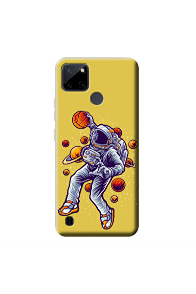 Other Realme C25Y Space Basketball Yellow Colored Silicone TPU Θήκη