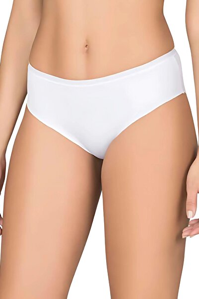 Kadın Lazer Kesim Bato Külot Dikişsiz Slip Külot İz Yapmayan Beyaz