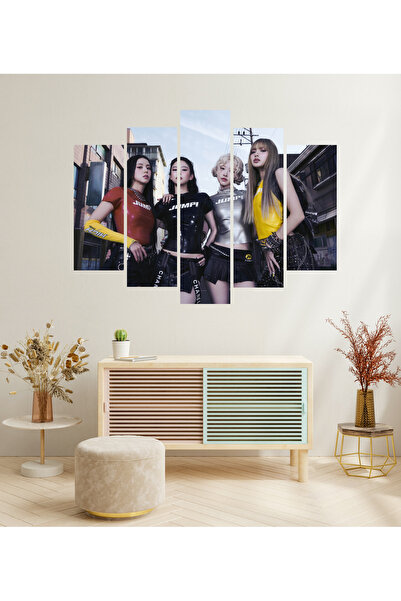 tablomaxtbx 5 Parça Blackpink Jisoo Jennie Rose Lisa Kpop Ünlü Dekoratif MDF ...