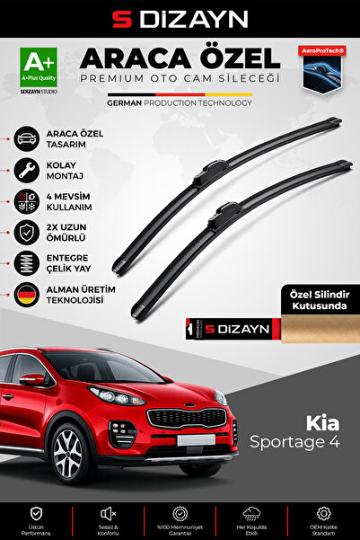 S Dizayn S-Dizayn Kia Sportage Ön Cam Silecek Seti 2016-2021 Premium Araca Öz...