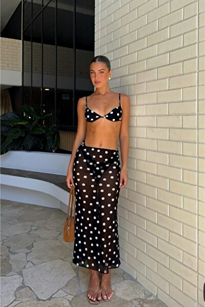 quella atelier Polka Dot Beach Skirt (Transparent)