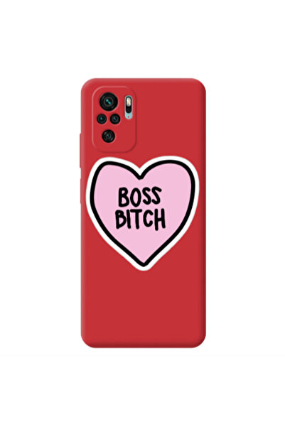 Other Xiaomi Redmi Note 10S Boss Bitch Red Colored Silicone TPU Θήκη
