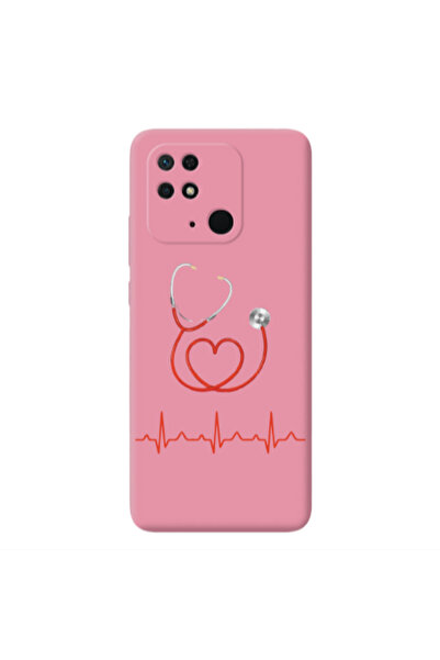 Other Xiaomi Redmi 10C Stethoscope Pink Colored Silicone TPU Θήκη