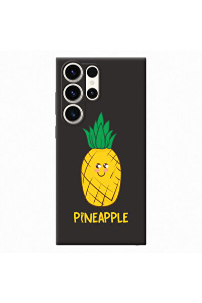 Other Samsung S24 Ultra Pineapple Black Colored Silicone TPU Θήκη