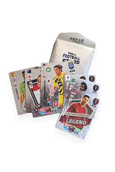 aymax Set de 10 carduri de fotbal, Stele ale fotbalului mondial, Ediția argin...
