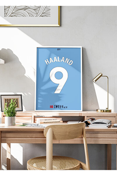 Base Concept Erling Haaland 9 City Poster Tablo (Înrămat)