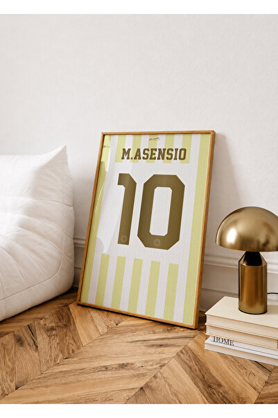 Base Concept M.Asensio 10 Yeni Sarı Beyaz Poster Tablo (Çerçeveli)