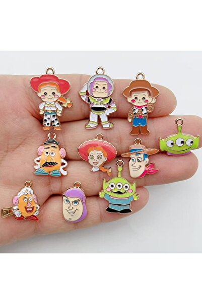 Choice10 11 10PCS Cartoon Anime Animal Alloy Enamel Pendant Colorful Dangle D...