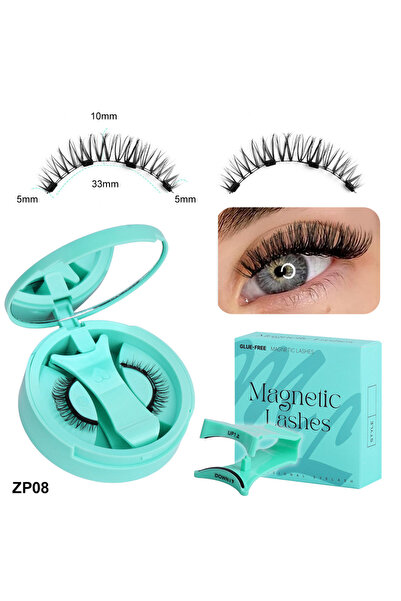 Choice10 ZP08 Magnetic Fake Eyelashes Set Reusable 3D Glue-free Waterproof Na...
