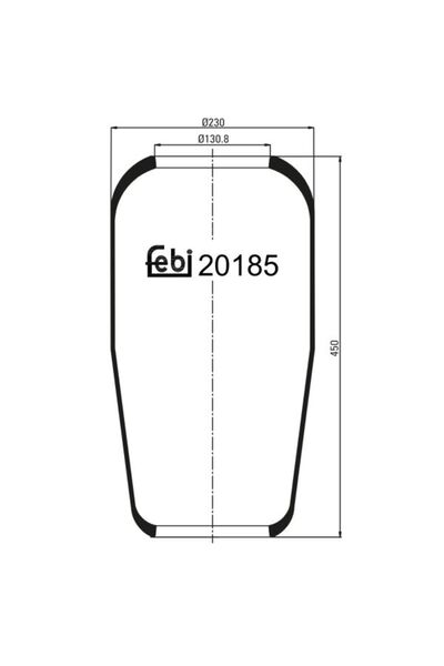 FEBI BILSTEIN Perna de Aer Spate (diametru: 131/230mm ) Iveco Eurotech Mp Eur...