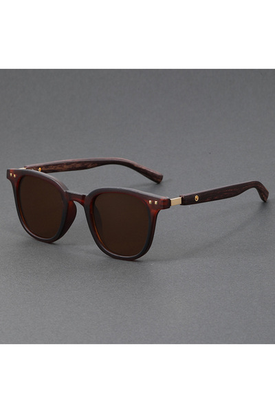 Choice4 Brown Trendy Retro Wood Grain Sunglasses Polarized UV Protection for ...