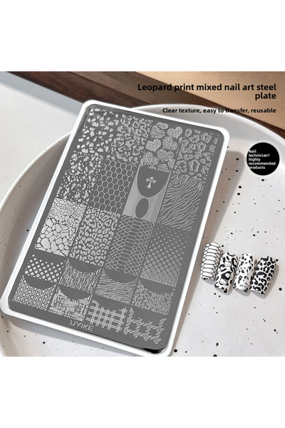 Choice baowengangban MIANEL Mixed Pattern Stamping Plate – Leopard French KT ...