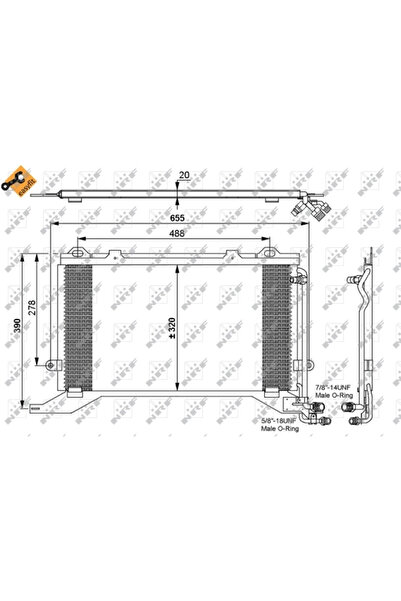 NRF Radiator Condensator Aer Conditionat MERCEDES-BENZ E-CLASS/E-CLASS T-Model