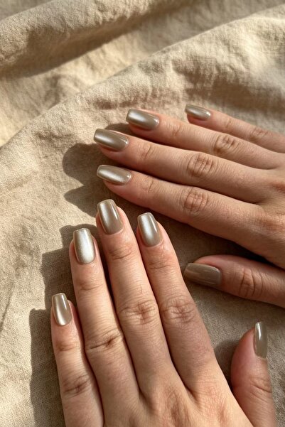 Easy Beauty Small Beden Kedi Gözü KısaTırnak 10 Adet Takma Tırnak Seti Kutulu...