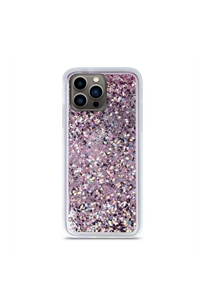 OEM Θήκη TPU με υγρό γκλίτερ για iPhone 14 Pro Max 6,7″ μωβ