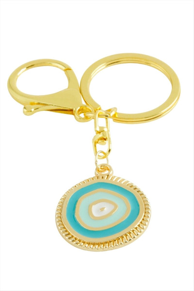 Generic Brand Nazar Hooked Enamel Metal Keychain