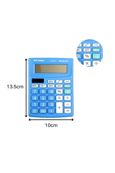 MOTARRO Electronic Solar Calculator for Office with Dual Power Supply from Su...