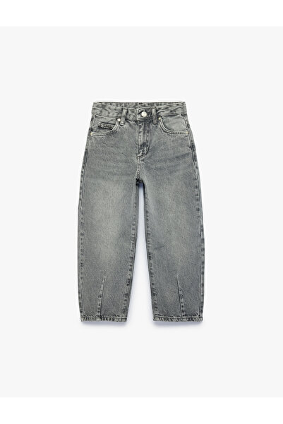 Koton Cotton Loose Fit Denim Trousers