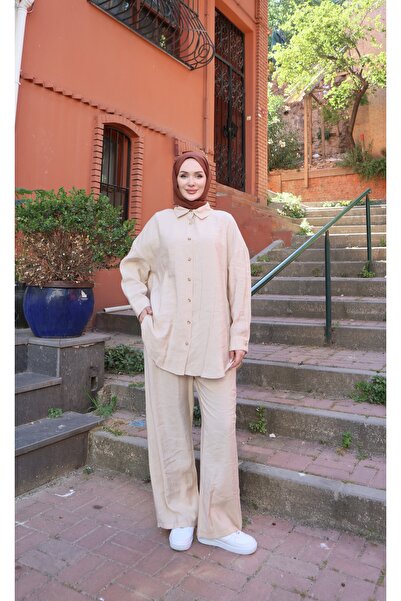 NİSUM MODA Classic Shirted Modal Set