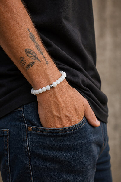 Orenda Design Moonstone Men's Bracelet |   Sezgi & New Beginnings |   Natural...