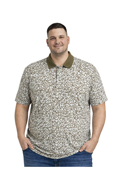 BattalModa Tricou cu mânecă scurtă pentru bărbați, mărime mare, cu guler polo...