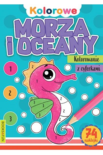 OEM Carte de colorat cu numere Mari și oceane, 74 autocolante. Carti si
