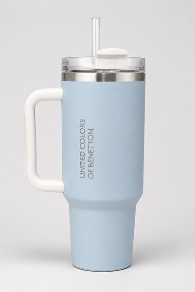 United Colors of Benetton Be-Kct100-Mb Steel Thermos with Straw 900 Ml. Light...