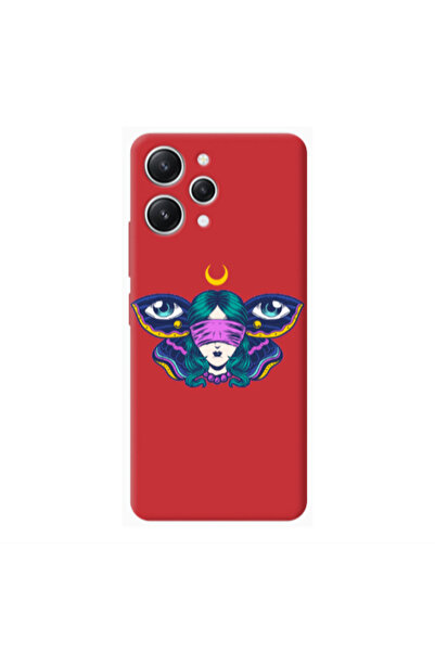Other Xiaomi Redmi 12 Eye in my ear Red Colored Silicone TPU Θήκη