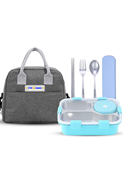 STAR BABiES -Insulated Lunch Bag with 304 Stainless Steel Bento Lunch Box – 4...