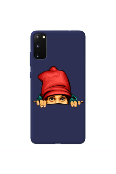 Other Samsung S20 Hidden Girl Dark blue Colored Silicone TPU Θήκη