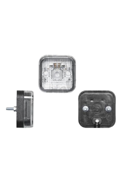 RapidAuto Lampa gabarit auto 12/24V tip bec W5W, patrata, culoare Alba, 64x64...