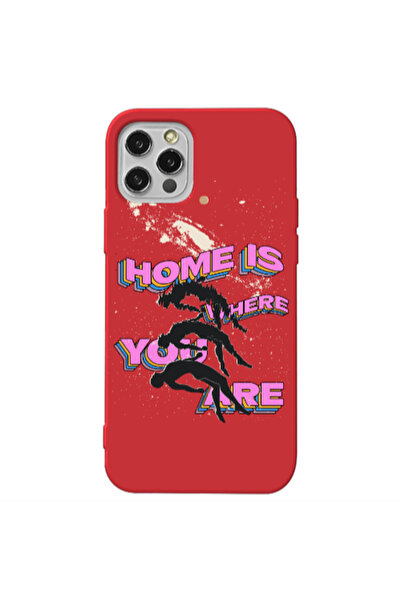 Other Apple iPhone 12 Pro Max Home Is Where Red Colored Silicone TPU Θήκη
