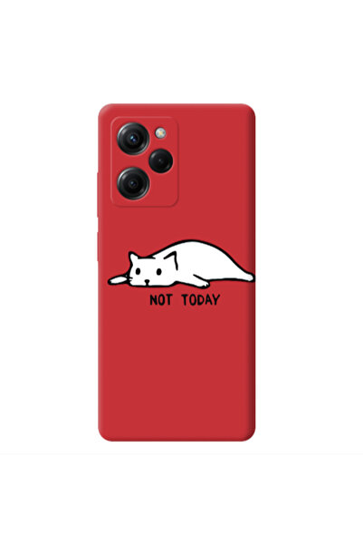 Other Xiaomi Poco X5 Pro Not Today Red Colored Silicone TPU Θήκη
