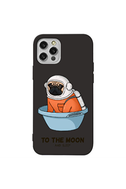Other Apple iPhone 12 Pro To the moon Black Colored Silicone TPU Θήκη