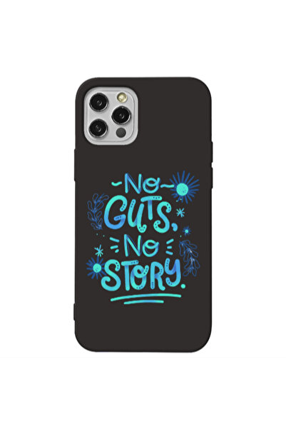 Other Apple iPhone 13 Pro No guts no story Black Colored Silicone TPU Θήκη