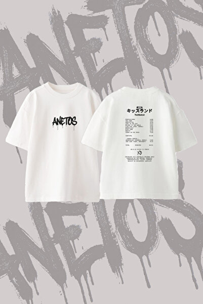 Anetos The Weeknd Kiss Land Design Τυπωμένο T-Shirt Oversize με λαιμόκοψη Cre...
