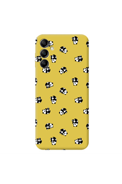 Other Samsung A24 Small Pandas Yellow Colored Silicone TPU Θήκη