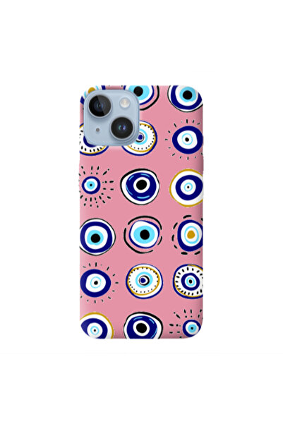 Other Apple iPhone 14 Plus Beads Pink Colored Silicone TPU Θήκη