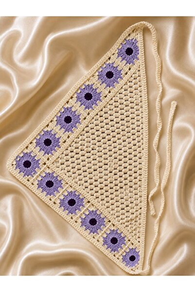 alinastore Tie-Up Summer Hair Bandanas with Flower Motifs