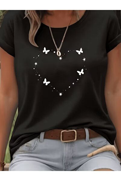 puolikuu Unisex Comfortable Fit Tshrit Printed Tshirt
