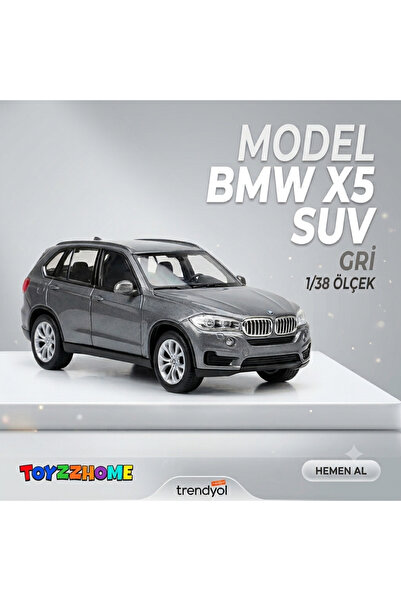 TOYTOPIA 1:38 BMW X5 Model Araba Gri - Çek Bırak Metal Model Araç