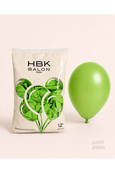 HBK Balon Pastel 12" Balon Hbk Light Green 100Pcs