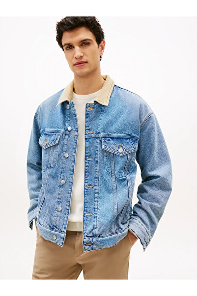 Tommy Hilfiger TRUCKER JACKET KYLO, 1BH Mavi Erkek Kot Mont