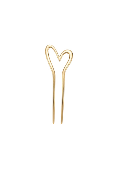 Charmist Gold Metal Heart Hair Clip