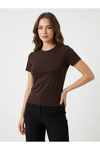 Eveliss Tricou cu Detalii Perle