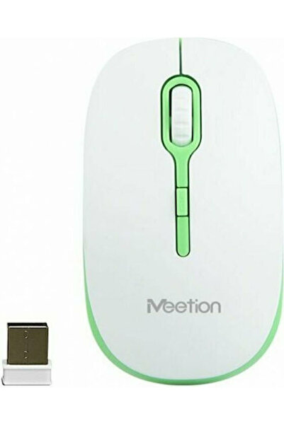 MeeTion MT-R547 Ασύρματο Ποντίκι Λευκό/Πράσινο