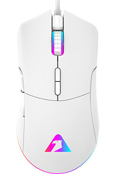 Armageddon Αρμαγκεντόν Φάλκον Β Στιλθ RGB Ποντίκι Gaming Λευκό