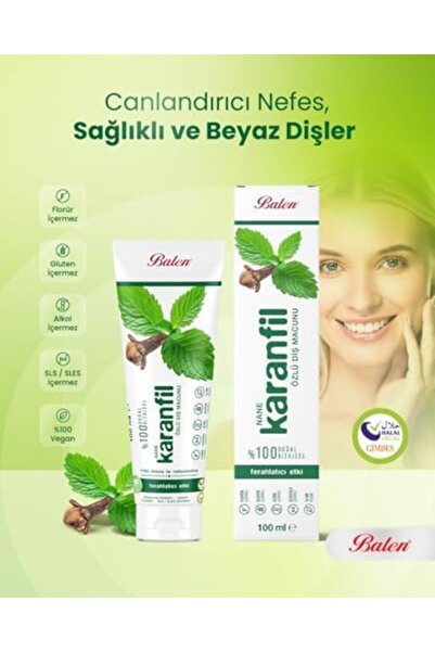 Yıldızan معجون أسنان بخلاصة النعناع والقرنفل الطبيعي 100 مل 1302237